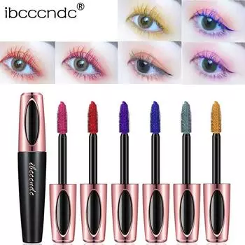 Ibcccndc Цветная тушь для ресниц Водостойкая, устойчивая к поту и толстая керлинговая тонкая длинная без цвета, не слабая, тушь для макияжа 4D