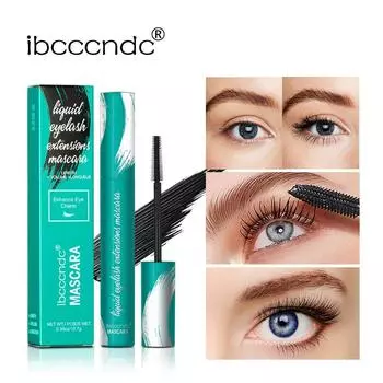 Ibcccndc Новая водостойкая тушь для ресниц с защитой от пота и анти-прокруткой, тонкая длинная тушь для ресниц с зеленым тюбиком, не цветущая 01
