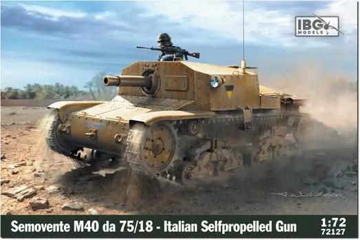 IBG Italian Semovente da assault gun plastic model PB72127 1/72 75/18 (tank)