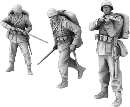 IBG Poland 1939 Infantry Set 1 On the Advance 3D Printer Kit PBU7239 1/72 3-элементный