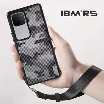 IBMRS для vivo V30/V30 Pro /S18/S18 Pro Camo Case, защита линзы задняя прозрачная крышка из поликарбоната + TPC мягкие края чехол для телефона корпус lattice camo