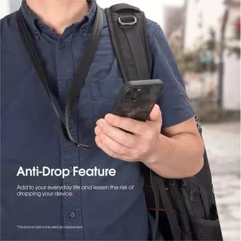 IBMRS Подвесной шейный шнурок/Телефонный шнурок(2 куска), Совместим с чехлом для камеры и телефона - черный телефон, длинный шнурок