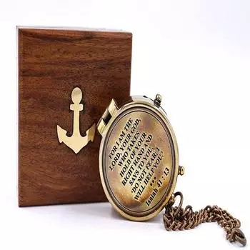 Ибо Я ЕСМЬ Господь Бог твой, походный компас с гравировкой и подарочной коробкой с компасом