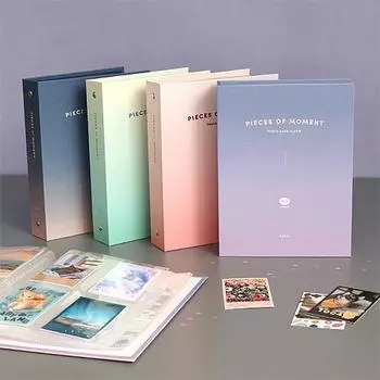 IC KOREA Moment Photo Card Album 160 карманов фотокарты K-pop mini polaroid переплет бизнес-имя визитница чехол держатель для хранения книг органайзер Lavender