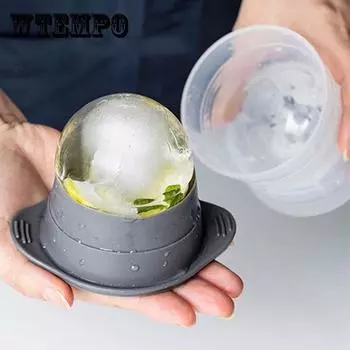 Ice Ball Cube Maker Sphere Mold 2,5-дюймовый набор круглых форм для желе для коктейлей виски розовый
