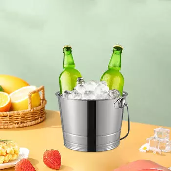 Ведро для льда Пиво дольше охлаждается Металлическая емкость для напитков Ведро для охлаждения сока 1000ML
