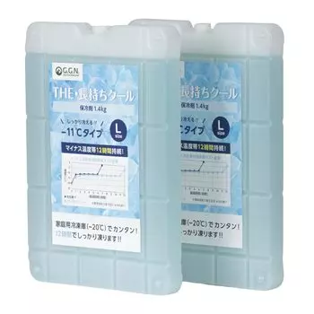 Ice Cold Set of Minus temperature range 12 Long time cold Long Disaster Made in Blue G.G.N. -11 pack, pack, 1400g, 2, hours, storage, Freezing, Hard,