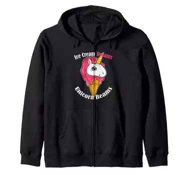 Ice Cream Dream Unicorn Beams Sweets Magical Treat Zip Parka чёрный