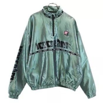 ICE CREAM Long sleeve Half zip pullover Jacket L green Men s Used