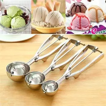Ice Cream Mash Potato Scoop Stainless Steel Spoon Kitchen Accessories Fruit Digger 20x4cm