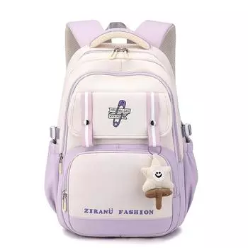Ice Cream Pendant Primary School Backpack 1-6 Grade Cute Colorful School Bags for Girls Waterproof Large Capacity Schoolbags Sac коричневый
