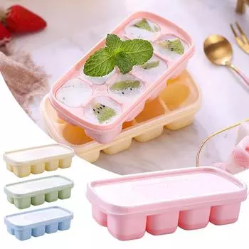 Ice Cube 8-ячеечный легкий пресс для освобождения легко очищаемой формы для льда синий