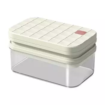 Ice Cube Tray 56 Grid 2 Layer Large Capacity Square Ice Cube Mold with Lid and Bin for Home Use
