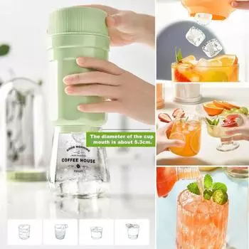 Ice Cube Tray Kit with Lid Stackable Ice Cubes Molds for Freezer Easy Release Rotating Ice белый