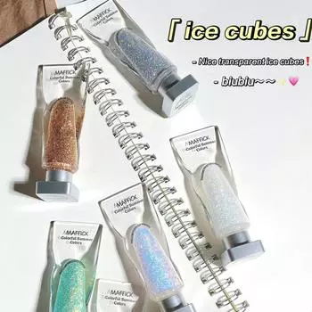 Ice Liquid Eyeshadow Diamond White Milky Way Broken Diamond Мокрые монохромные тени для век Жемчужные осветляющие большие блестящие жидкие тени для век