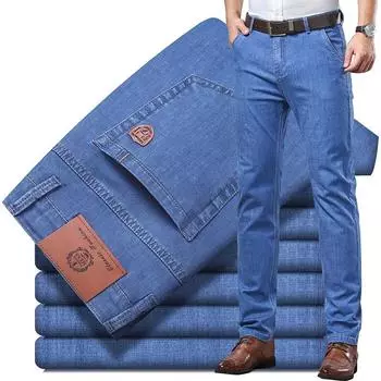 Ice мужские джинсы летние тонкие брюки новые повседневные брюки мужские прямые брюки 28