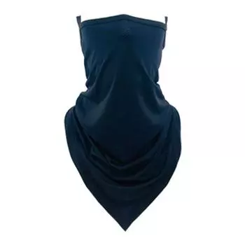 Ice Silk Ear Hanging Triangular Binder Summer Outdoor Cycling Sun Mask Magic Headband Breathable Cooldry Scarf Black Ice Silk Mesh One size