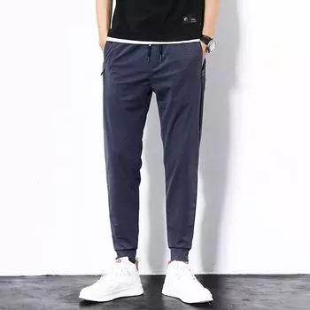 Ice Silk Hollow Mesh Ice Cool мужские эластичные быстросохнущие повседневные брюки свободные и универсальные мужские брюки Halen 9/4 с ремешком 38