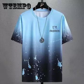 Ice Silk Shirts Men Tees Graphic T-shirts Casual Pullovers Half Sleeves Overshirt Stretch Undies Male Clothing Solid Top Summer XXXL красный