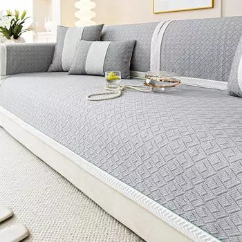 Чехол для дивана Ice Silk Cool Summer Чехлы для диванов Противоскользящий чехол для гостиной Чехол для дивана Air Conditioning Cold Sensation Подушка для дивана 30x50cm pillowcase зелёный