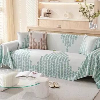 Ice Silk Sofa Cushion Summer Cool Sofa Cover Towel Non-Slip Leather Sofa Cover Sofa Seat Cushions 180*130cm