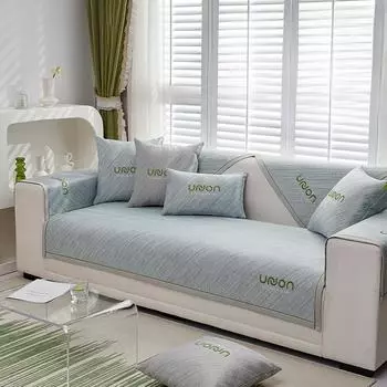 Подушка для дивана Ice Silk, летний летний коврик, простой современный нескользящий чехол для дивана, универсальный чехол для подушки из ткани 70*70cm