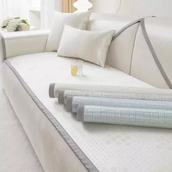 Ice Silk Summer Sofa Cushion Non-Slip Stain-Resistant Sofa Cover Universal Cover High-Grade All Wrapped Simple Cool Sofa Mat 60*60cm