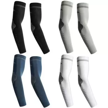 Ice Silk Sunscreen Sleeve Breathable Sun Protection Arm Cover Quick Drying Cycling Cuff Cooling Arm Sleeves for Golfing Fishing Black