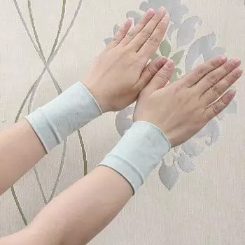 Ice Silk Wristband Cover Scar Tattoo Small Arm Sleeve Baby Boy and Girl Summer Sun Protection Thin Sports Sweat Wiping High Elastic Short Mint Green 8cm All yards