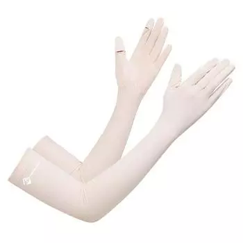 Ice Sleeve Gloves Summer Women s UV Protection Ice Sleeve Driving and Biking Outdoor Oversleeves Sun Protection Gloves Viscose Fiber Oversleeve Nature skin [fingertip opening]] All yards