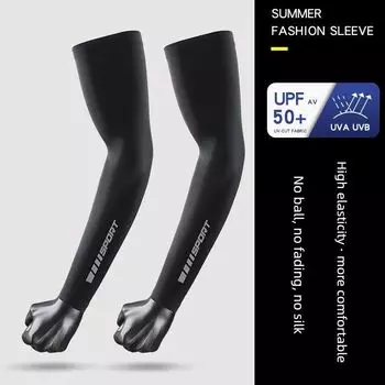 Ice Sleeve Men s Sun Protection Viscose Fiber Oversleeve Men Thin Summer UV Protection Sports Running Climbing Cycling Oversleeves Men s 021 nylon black L