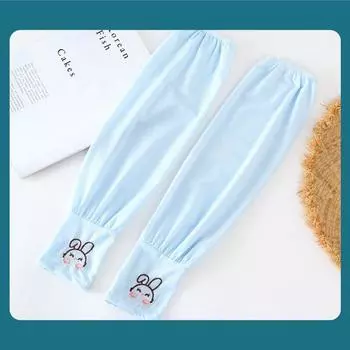 Ice Sleeve Summer Sun Protection Women Men s Oversleeve UV Ice Silk Arm Guard Men s Sleeves Thin Riding Gloves Elbow Pads Cold sunscreen: 1 pair of blue breathable Plaid