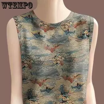 Ice Thread Thread Женская летняя безрукавка с короткими рукавами и капюшоном, женская майка M зелёный