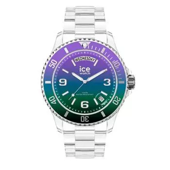 Авторизованный дистрибьютор [Ice watch] Мужские часы Ice watch 021433 Ice clear sunset [ICE clear sunset] Фиолетовый Зеленый Средний День Дата