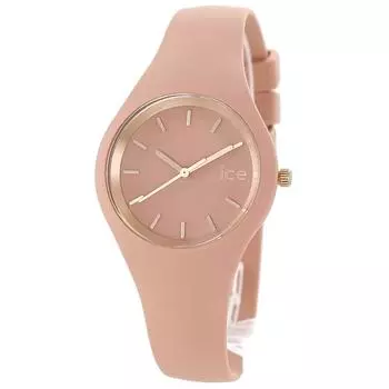 [Ice Watch] Часы Ice Watch водонепроницаемые женские Ice Glam матовые маленькие лососево-розовые резиновые 019525 Часы