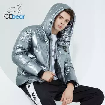 ICEbear 2023 новая зимняя мужская куртка-пуховик высокого качества модная куртка-пуховик брендовое теплое пальто мужская одежда 46 чёрный