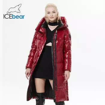 ICEbear Зимняя модная куртка 2023, женская теплая парка с капюшоном, парка из био-пуха, женское стеганое пальто высокого качества GWD20155P