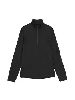 Icebreaker Футболка с длинным рукавом Cut and Sew Long Merino 200 Oasis LS Half XL Мужская, M, На молнии, Черный, чёрный