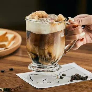 Iced Coffee Glasses large capacity 650ML Beer Glass Tumbler for Mojito Soda Smoothies Glassware for Juice,Beverage,Restaurant 1 Pcs