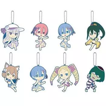 Ичибан Куджи Премиум Ре:ZERO - Начало жизни в другом мире - Это лето Это море Призвать в другой мир F Приз Большой резиновый брелок 8 типов в