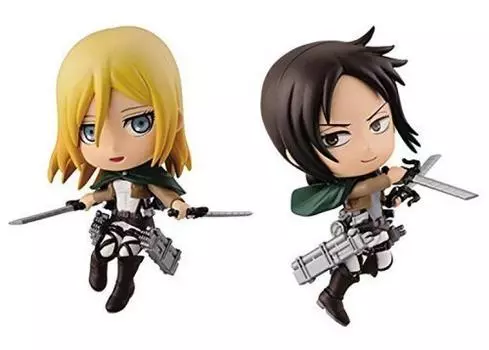 Ichiban Kuji Attack on Titan ~Attack on Freedom~ G Prize Набор персонажей Ymir & Christa Chibikyun