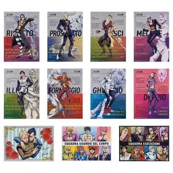 Ichiban Kuji Bizarre Adventure GOLDEN WIND L Prize Clear Poster All 11 Types Set JoJo s -HITMAN TEAM-