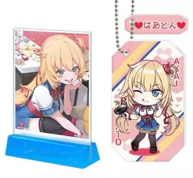 Ichiban Kuji Hololive vol.3 Мини-артборд и прозрачный двойной шарм Akai Haato
