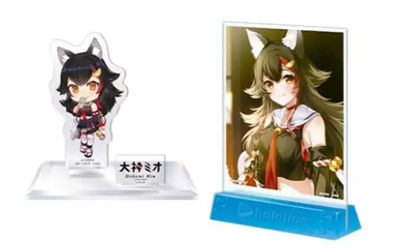 Ichiban Kuji Hololive vol.4 Mini Art Board Award & Kyun Character Award Acrylic Stand Mio Ogami 2 types set