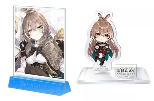 Ichiban Kuji Hololive vol.5 Mini Art Board Award & Kyun Character Award Acrylic Stand Nanashi Mumei Set of 2