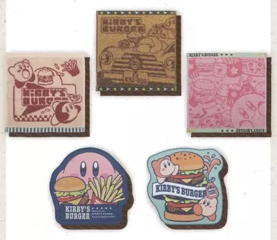 Ichiban Kuji Kirby of the Stars KIRBYS BURGER H Приз Голодный Дизайн Набор Полотенец из 5 штук
