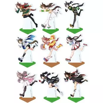 Ichiban Kuji Musume Pretty Derby 11th edition F Prize Dream Acrylic stand set of 9 types Uma. Race!