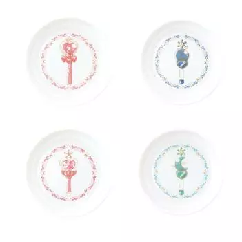 Ichiban Kuji Pretty Guardian Sailor Moon ~ Ночевка на вечеринке для девочек в стиле Sailor Guardian ~ F Prize Pretty Guardian Маленькое блюдо Все 4 типа