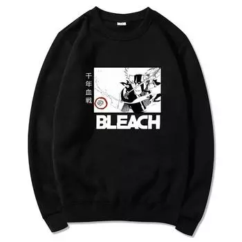 Ichigo Kurosaki Anime Bleach Thousand Year Blood War толстовки зимняя унисекс/женская толстовка с круглым вырезом весна/осень толстовка Sudadera L