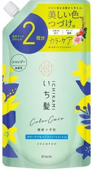 Ichikami Base Treatment in Shampoo Большая емкость, сменный блок 660 мл, шампунь с аминокислотами, уход за волосами, защита от повреждений, предотвращение выцветания цвета [Уход за цветом] |